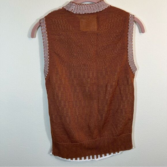 ✨ Base Mark Women’s Brown Purple Knit Tank Top Small Japan - Picture 9 of 11